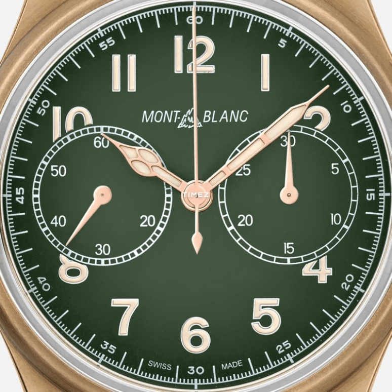 Montblanc,1858 42mm,42mm,Bronze,Green,Khaki Green,Automatic,Chronograph,48hours,MB119908