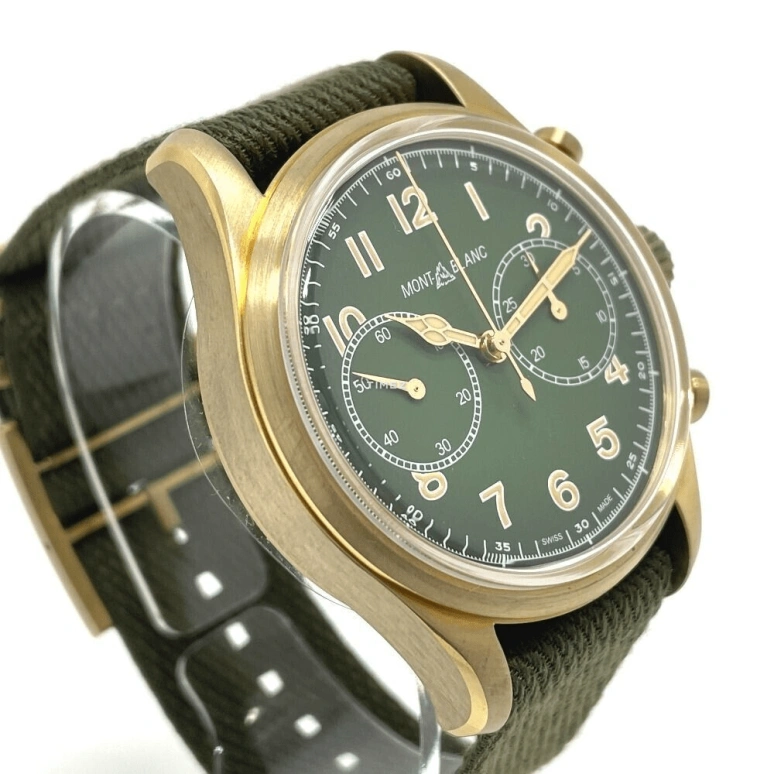 Montblanc,1858 42mm,42mm,Bronze,Green,Khaki Green,Automatic,Chronograph,48hours,MB119908