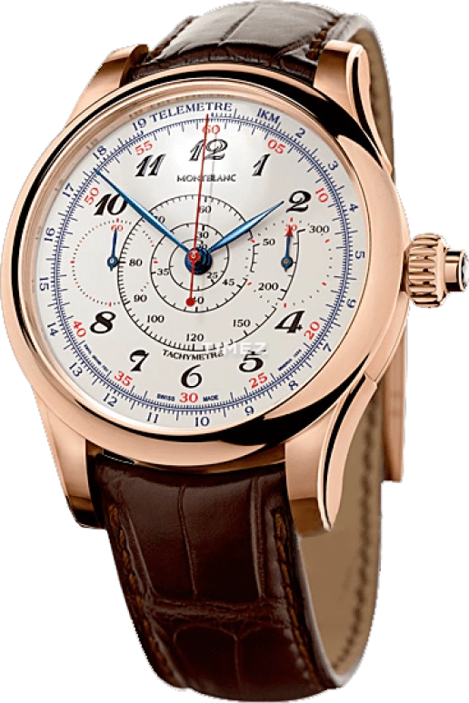 Montblanc,Villeret 43.50mm,43.50mm,Rose Gold,White,Handwound,Chronograph,Sapphire,Crystal Glass,U0106167