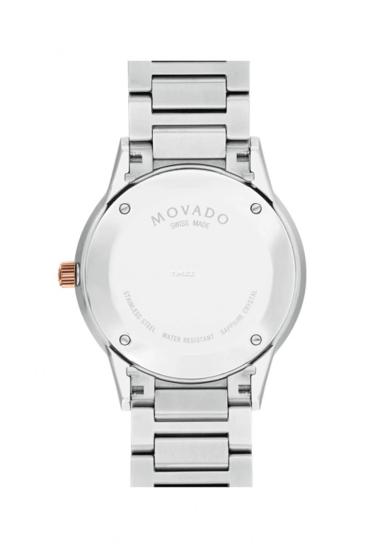 Movado,Modern Classic 39.50mm,39.50mm,Stainless Steel,Rose Gold,Black,Automatic,Sapphire,Crystal Glass,Rose Gold,0607133