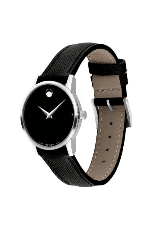 Movado,Museum Classic 28mm,28mm,Stainless Steel,Black,Quartz,Sapphire,Crystal Glass,0607204