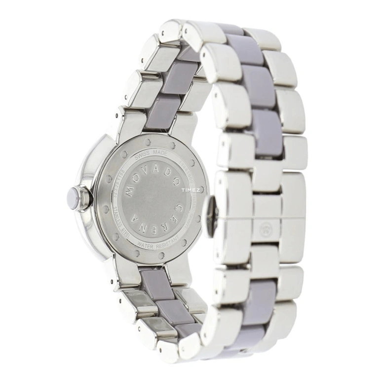 Movado,Cerena 36mm,36mm,Stainless Steel,Ceramic,Grey,Quartz,Day,Sapphire,Crystal Glass,0606553 