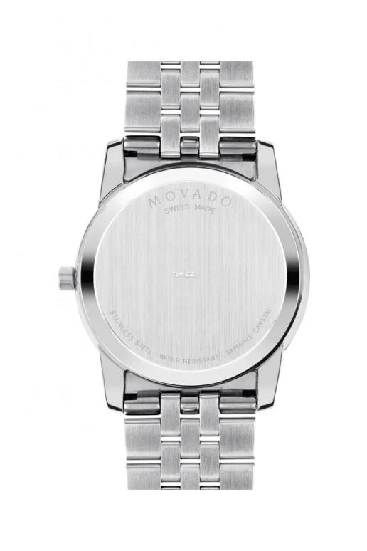 Movado,Museum Classic 40mm,40mm,Stainless Steel,Black,Quartz,Sapphire,Crystal Glass,Round,0606504 