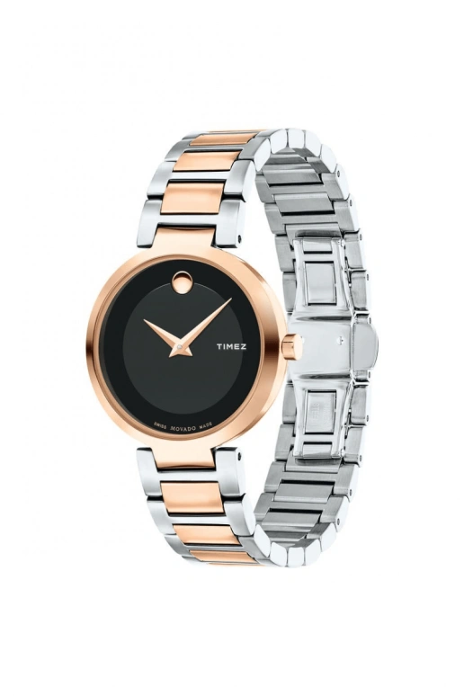 Movado,Modern Classic 28mm,28mm,Stainless Steel,Rose Gold,Black,Automatic,Sapphire,Crystal Glass,Round,0607134