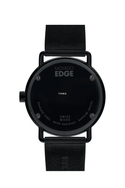 Movado,Edge 40mm,40mm,Stainless Steel,Black,Quartz,Sapphire,Crystal Glass,Round,3680039