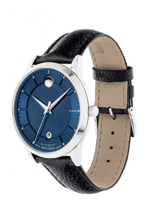 Movado,Other 39.50mm,39.50mm,Stainless Steel,Blue,Automatic,Day,Sapphire,Crystal Glass,0607020