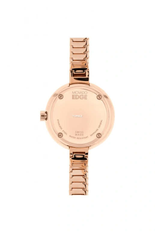 Movado,Edge 28mm,28mm,Stainless Steel,Rose Gold,Gold,Quartz,Sapphire,Crystal Glass,Round,3680022