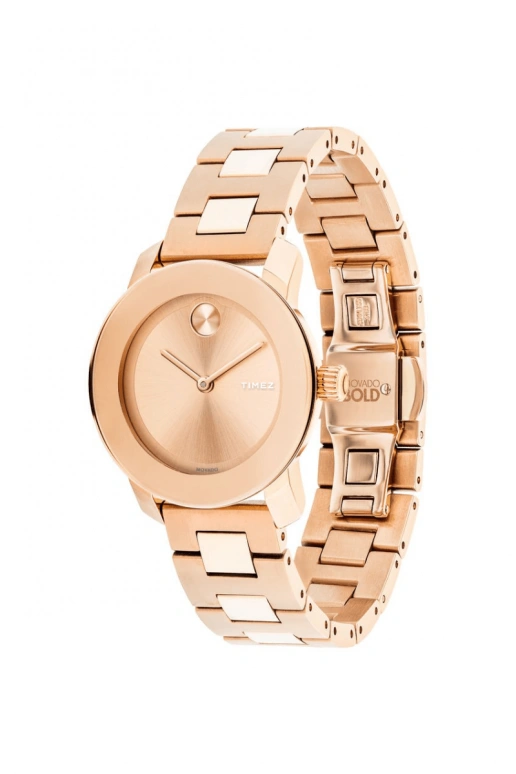 Movado,Movado BOLD 30mm,30mm,Stainless Steel,Rose Gold,Rose Gold,Quartz,Crystal Glass,3600435