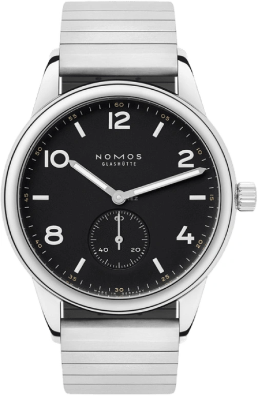 Nomos Glashütte,Club 40mm,40mm,Stainless Steel,Black,Automatic,43hours,In-house Caliber,753,753.S1