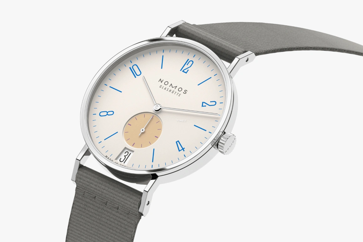 Nomos Glashütte,Tangente 37.50mm,37.50mm,Stainless Steel,Cream,Handwound,Big Date,42hours,179,179.S11