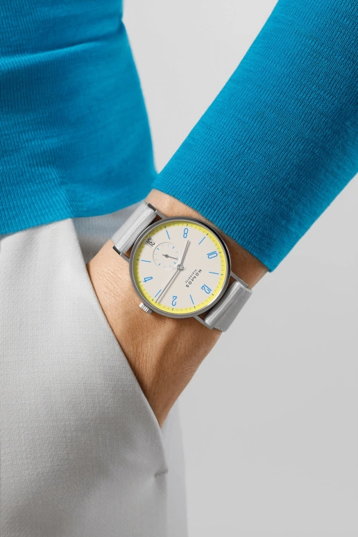 诺莫斯,Tangente 37.50毫米,37.50毫米,不锈钢,米色,手动上弦,大日历,42小时,179,179.S10