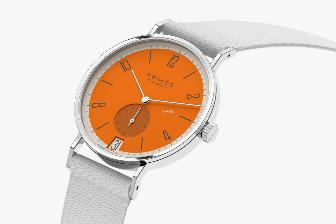 诺莫斯,Tangente 37.50毫米,37.50毫米,不锈钢,橘色,手动上弦,大日历,42小时,179,179.S17