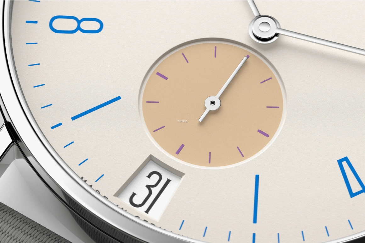 Nomos Glashütte,Tangente 37.50mm,37.50mm,Stainless Steel,Cream,Handwound,Big Date,42hours,179,179.S11