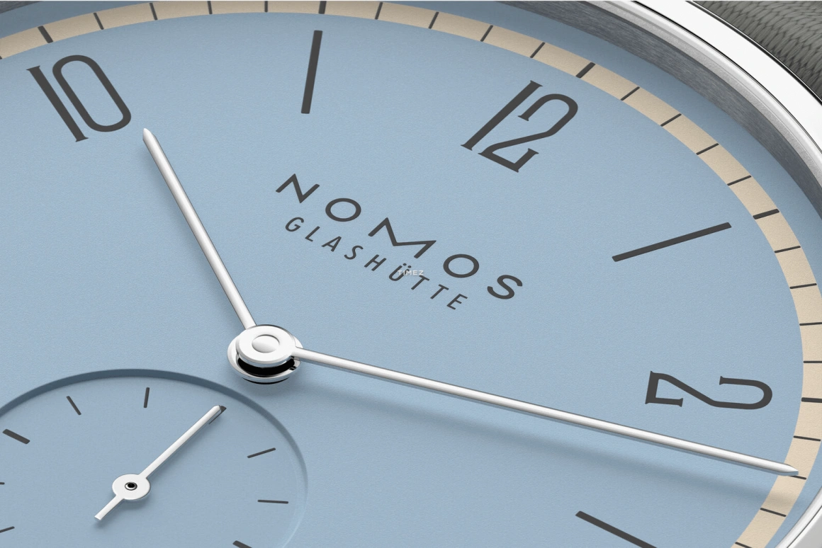 Nomos Glashütte,Tangente 37.50mm,37.50mm,Stainless Steel,Blue,Handwound,Big Date,42hours,179,179.S23
