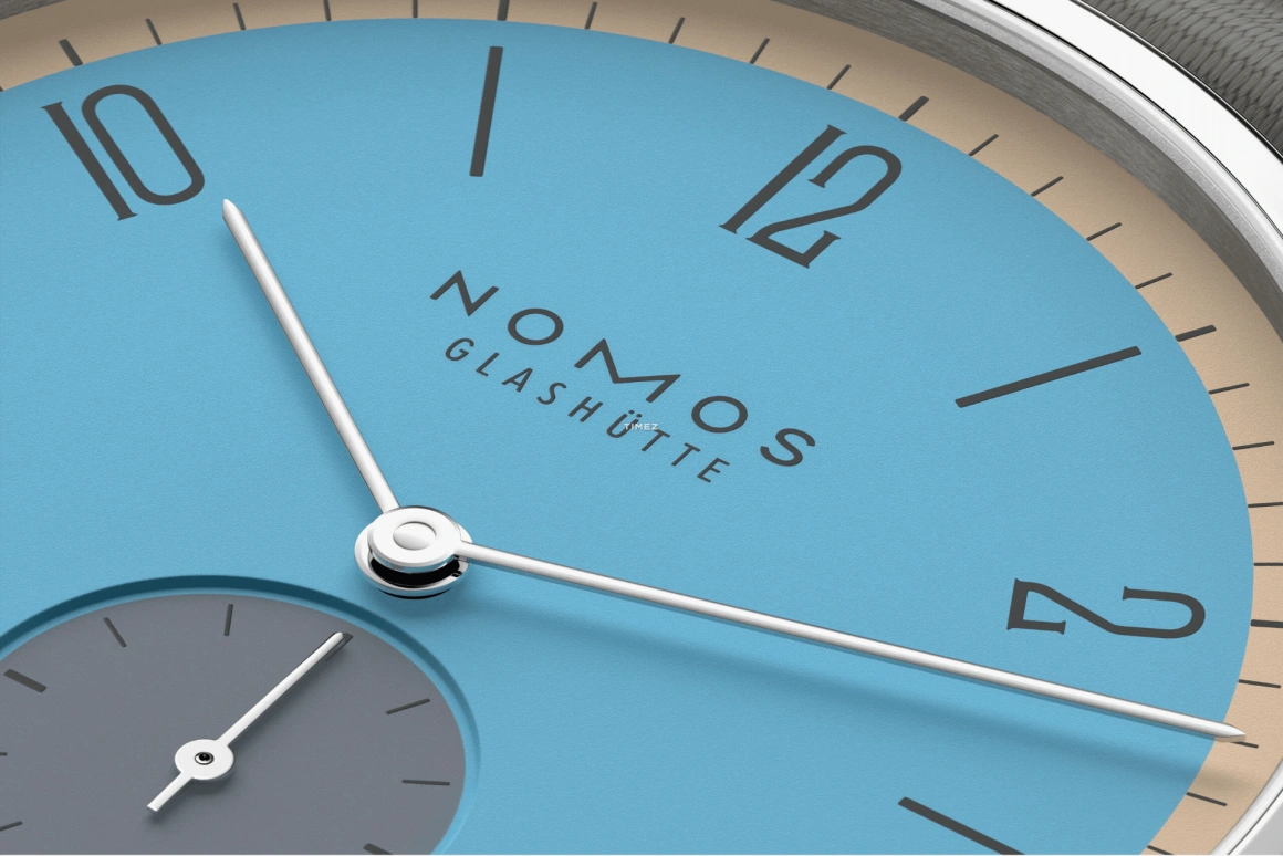 Nomos Glashütte,Tangente 37.80mm,37.80mm,Stainless Steel,Blue,Handwound,Big Date,42hours,179,179.S22