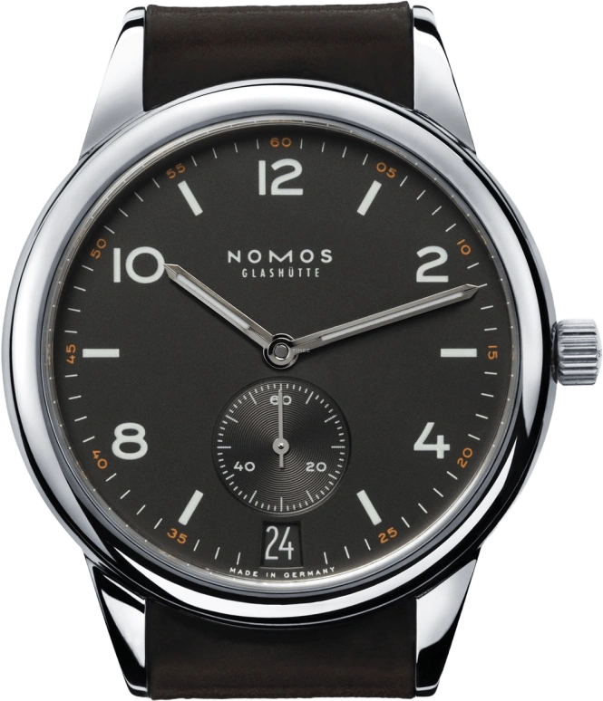 Nomos Glashütte,Club 41.50mm,41.50mm,Stainless Steel,Black,Automatic,Date,43hours,774