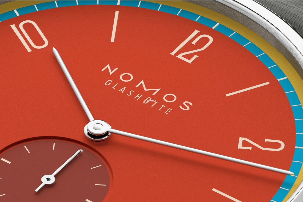 Nomos Glashütte,Tangente 37.50mm,37.50mm,Stainless Steel,Red,Handwound,Big Date,42hours,179,179.S28