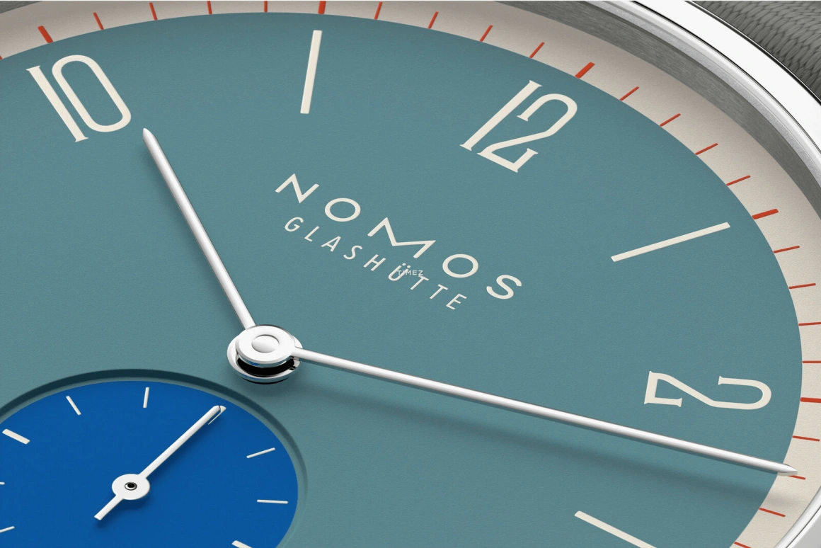 Nomos Glashütte,Tangente 37.50mm,37.50mm,Stainless Steel,Blue,Handwound,Big Date,42hours,179,179.S16