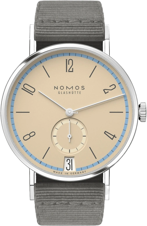 Nomos Glashütte,Tangente 37.50mm,37.50mm,Stainless Steel,Sand,Handwound,Big Date,42hours,179,179.S25