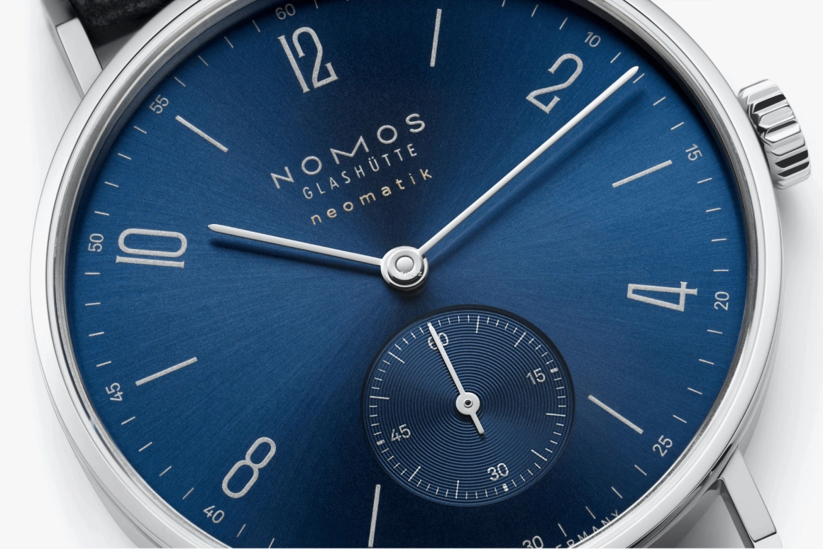 诺莫斯,Tangente 35毫米,35毫米,精钢,蓝色,自动上弦,42小时,自制机芯,191