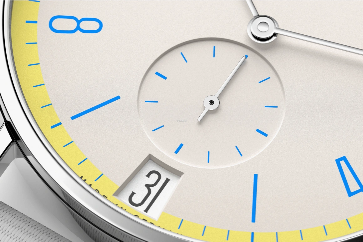 诺莫斯,Tangente 37.50毫米,37.50毫米,不锈钢,米色,手动上弦,大日历,42小时,179,179.S10