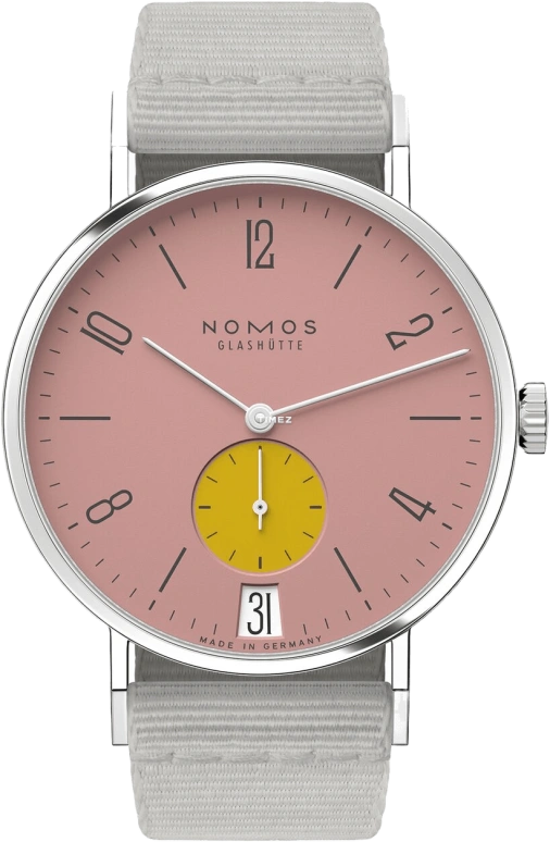 Nomos Glashütte,Tangente 37.50mm,37.50mm,Stainless Steel,Pink,Handwound,Day,42hours,179,179.S7