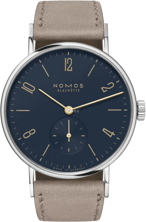 诺莫斯,Tangente 35毫米,35毫米,不锈钢,蓝色,手动上弦,动力储存指示,43小时,132