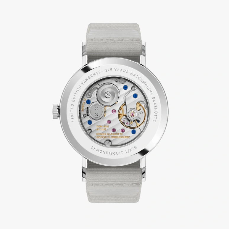 诺莫斯,Tangente 37.50毫米,37.50毫米,不锈钢,米色,手动上弦,大日历,42小时,179,179.S10
