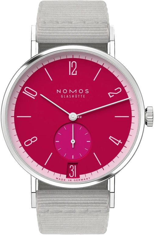 Nomos Glashütte,Tangente 37.50mm,37.50mm,Stainless Steel,Red,Handwound,Big Date,42hours,179,179.S30