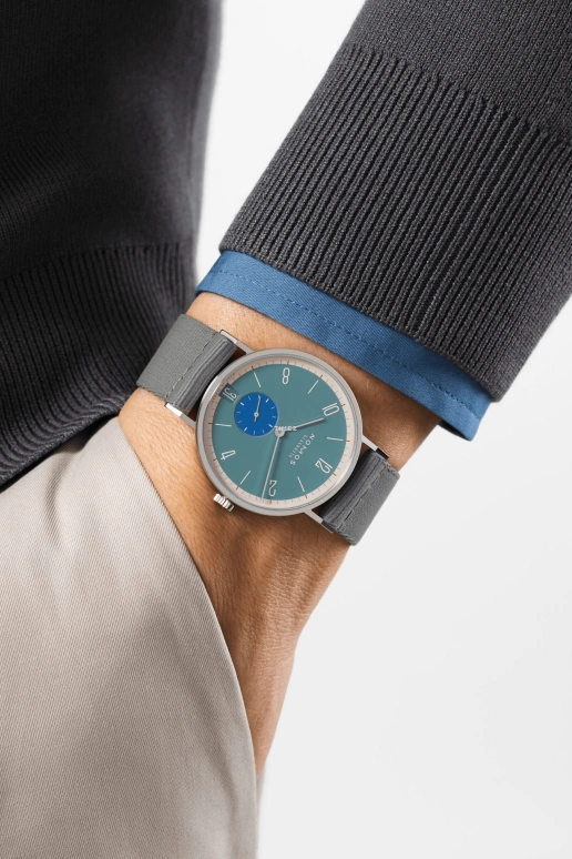 Nomos Glashütte,Tangente 37.50mm,37.50mm,Stainless Steel,Blue,Handwound,Big Date,42hours,179,179.S16
