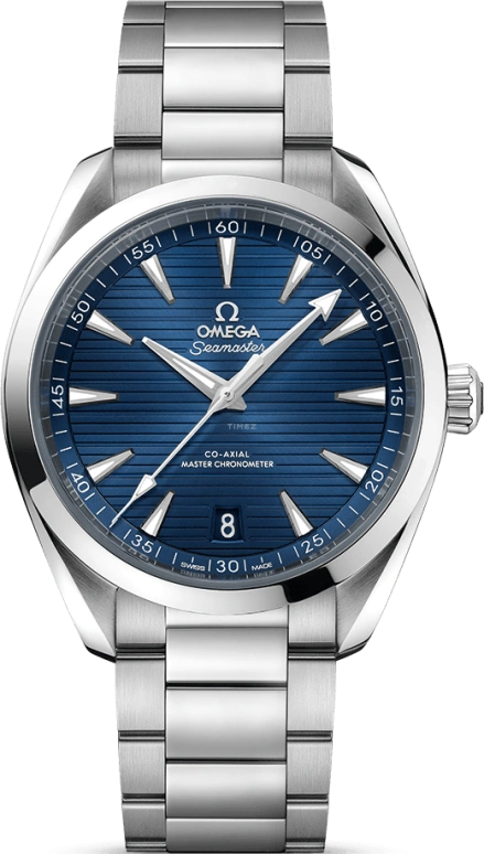 欧米茄,海马AQUA TERRA 150米 41毫米,41毫米,不锈钢,蓝色,自动上弦,星期历,同轴擒纵系统,220,220.10.41.21.03.003