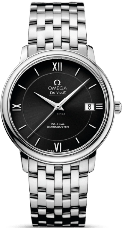 Omega,De Ville 36.80mm,36.80mm,Stainless Steel,Black,Automatic,Date,Co-Axial Escapement,424,424.10.37.20.01.001
