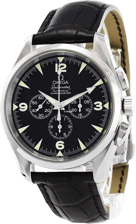 Omega,Railmaster 42.20mm,42.20mm,Stainless Steel,Black,Automatic,Chronograph,55hours,2812,2812.52.31