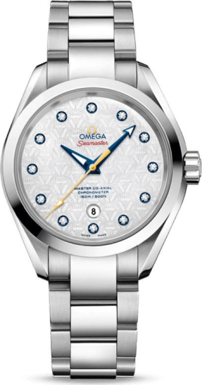 Omega,Aqua Terra 34mm,34mm,Stainless Steel,Silver,Automatic,Day,Co-Axial Escapement,Anti-magnetic,231,231.10.34.20.55.003