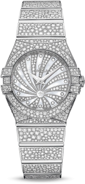 Omega,Constellation 24mm,24mm,White Gold,White,Quartz,30000hours,In-house Caliber,123,123.55.24.60.55.010