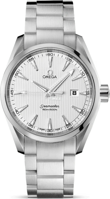 Omega,Aqua Terra 38.50mm,38.50mm,Stainless Steel,Silver,Quartz,Day,26280hours,231,231.10.39.61.02.001