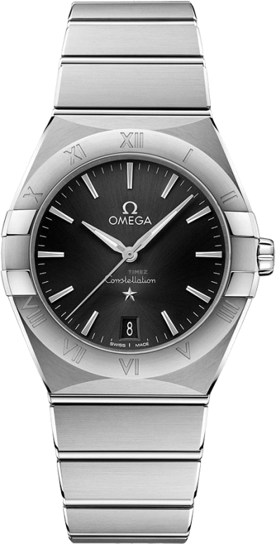 Omega,Constellation 36mm,36mm,Stainless Steel,Black,Quartz,Day,30000hours,131,131.10.36.60.01.001