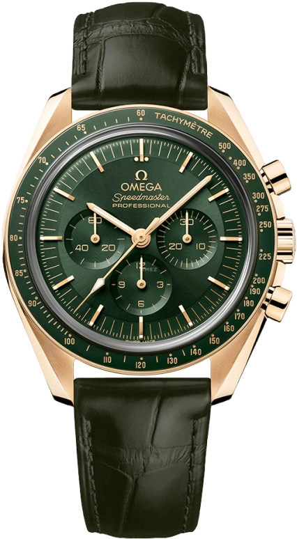 Omega,Speedmaster 42mm,42mm,Ceramic,Moonshine Gold,Green,Handwound,Chronograph,50hours,310,310.63.42.50.10.001