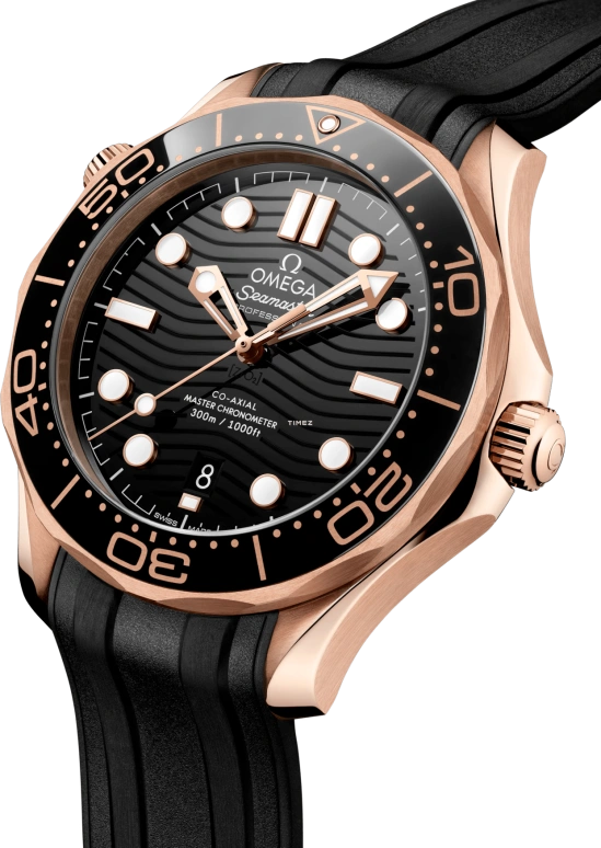 欧米茄,海马300米潜水 42毫米,42毫米,Sedna® 红金,黑色,自动上弦,日历,防磁,210,210.62.42.20.01.002