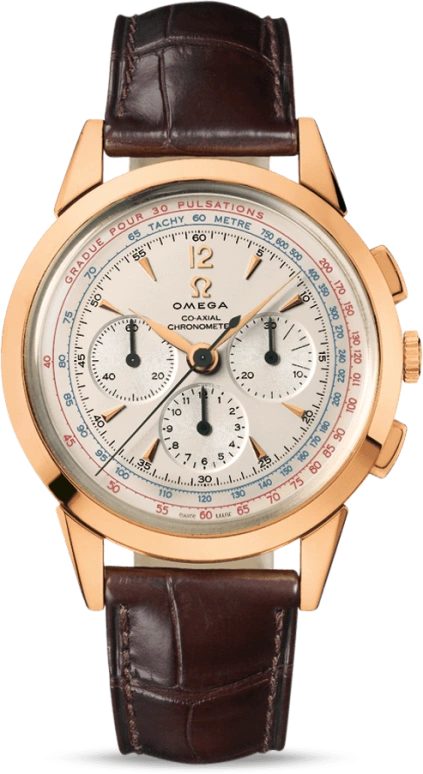 Omega,Museum 39mm,39mm,Pink Gold,Beige,Handwound,Chronograph,52hours,516,516.53.39.50.02.001