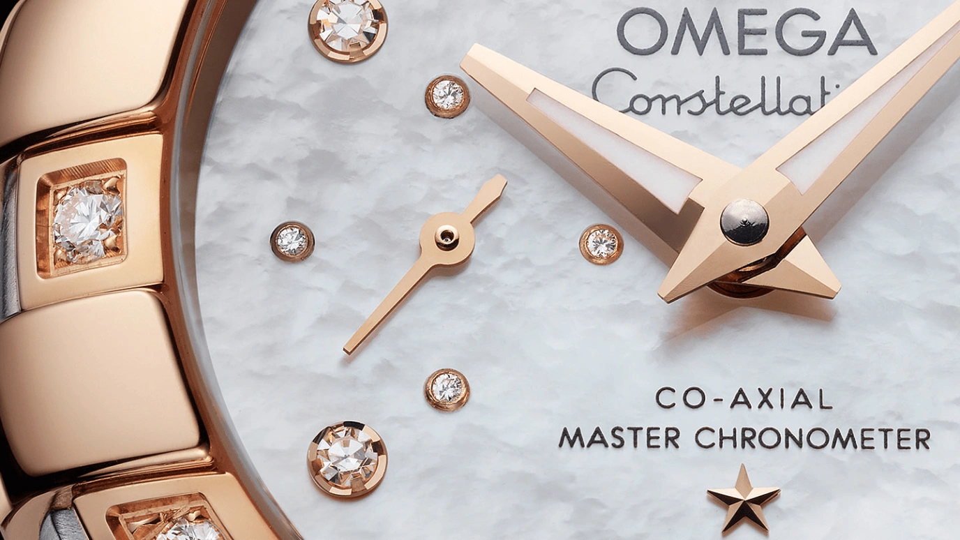 Omega,Constellation 27mm,27mm,Red Gold,Stainless Steel,White,Automatic,Date,Co-Axial Escapement,127,127.25.27.20.55.001