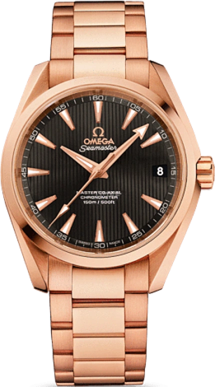欧米茄,海马AQUA TERRA 150米 38.50毫米,38.50毫米,红金,灰色,自动上弦,星期历,同轴擒纵系统,231,231.50.39.21.06.003