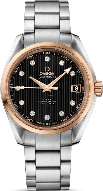 欧米茄,海马AQUA TERRA 150米 38.50毫米,38.50毫米,红金,不锈钢,黑色,自动上弦,星期历,同轴擒纵系统,231,231.20.39.21.51.003