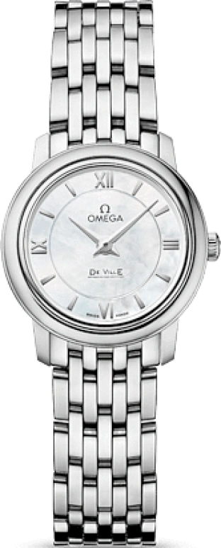 Omega,De Ville 24.40mm,24.40mm,Stainless Steel,White,Quartz,30000hours,In-house Caliber,424,424.10.24.60.05.001
