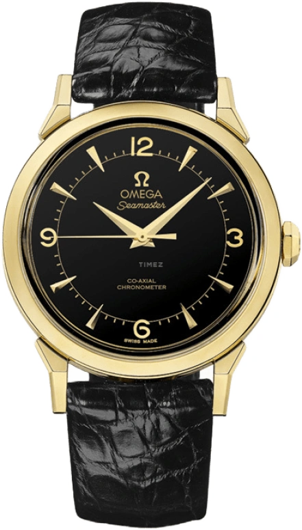 Omega,Museum 37mm,37mm,Yellow Gold,Black,Automatic,Co-Axial Escapement,48hours,516,516.53.37.20.01.001