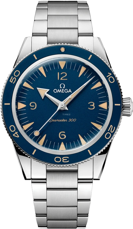 Omega,Seamaster 300 41mm,41mm,Aluminium,Stainless Steel,Blue,Automatic,Co-Axial Escapement,60hours,234,234.30.41.21.03.001