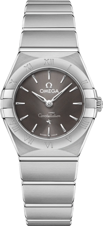 Omega,Constellation 25mm,25mm,Stainless Steel,Grey,Quartz,In-house Caliber,Sapphire,Crystal Glass,131,131.10.25.60.06.001