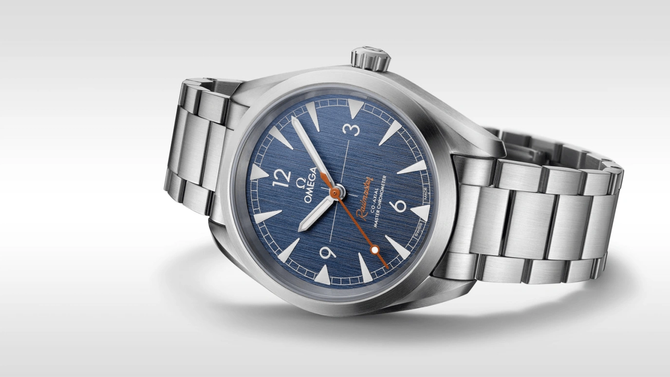 Omega,Railmaster 40mm,40mm,Stainless Steel,Blue,Automatic,Day,Co-Axial Escapement,220,220.10.40.20.03.001