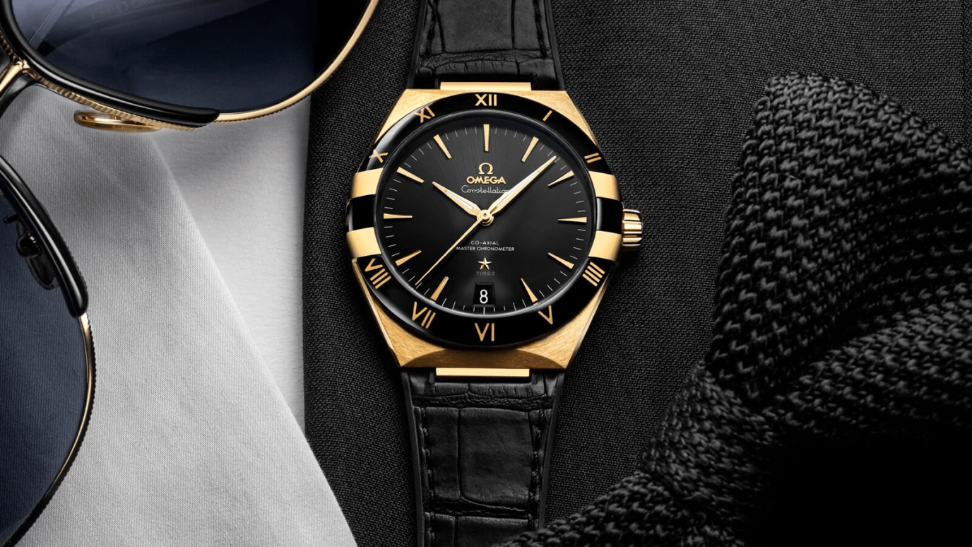 Omega,Constellation 41mm,41mm,Ceramic,Yellow Gold,Black,Automatic,Date,Co-Axial Escapement,131,131.63.41.21.01.001