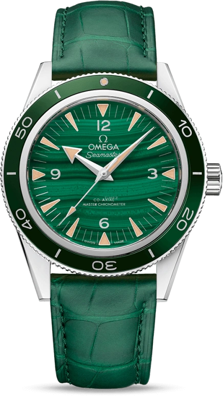 Omega,Seamaster 300 41mm,41mm,Platinum,Green,Automatic,Co-Axial Escapement,60hours,234,234.93.41.21.99.001